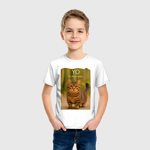 Детская футболка Yo - Im Munchkin / Белый – фото 3