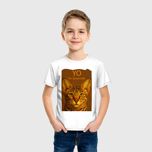Детская футболка Yo - Im Savannah / Белый – фото 3