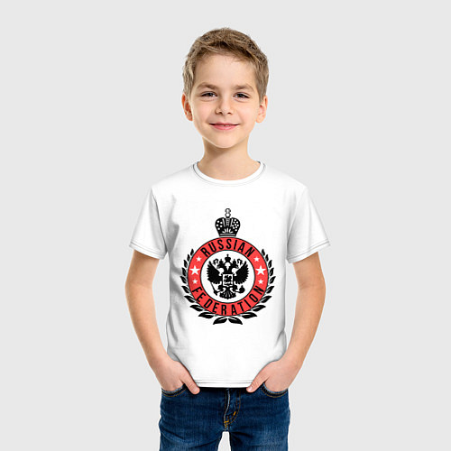 Детская футболка Российская федерация / Белый – фото 3