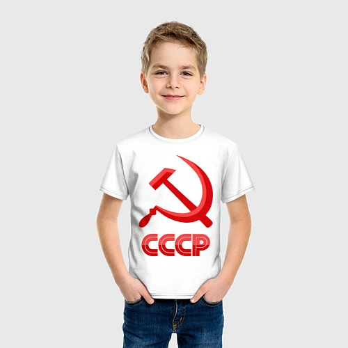 Детская футболка СССР Логотип / Белый – фото 3