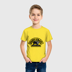 Футболка хлопковая детская HC Boston Bruins Label, цвет: желтый — фото 2