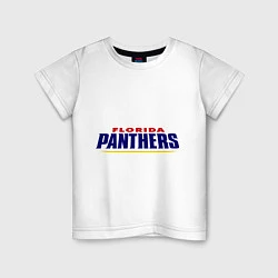 Футболка хлопковая детская HC Florida Panthers Sign, цвет: белый