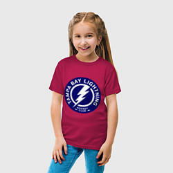 Футболка хлопковая детская HC Tampa Bay Lightning, цвет: маджента — фото 2