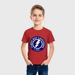 Футболка хлопковая детская HC Tampa Bay Lightning, цвет: красный — фото 2