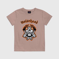 Футболка хлопковая детская Motorhead, цвет: пыльно-розовый