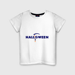 Футболка хлопковая детская Halloween (Хэллоуин), цвет: белый
