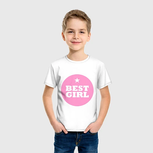 Детская футболка Best girl / Белый – фото 3