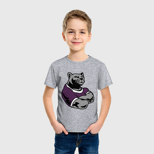 Детская футболка Сильная пантера / Меланж – фото 3