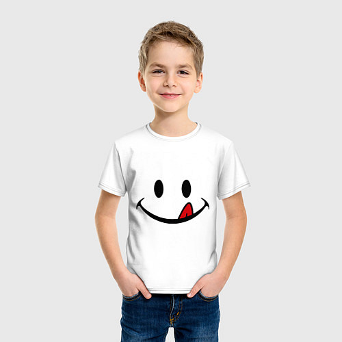 Детская футболка Smile / Белый – фото 3