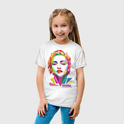 Футболка хлопковая детская Мадонна, цвет: белый — фото 2