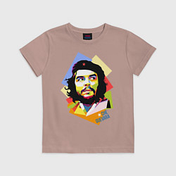 Футболка хлопковая детская Che Guevara Art, цвет: пыльно-розовый