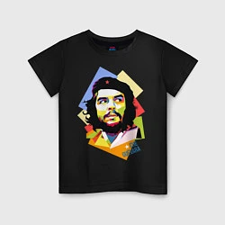 Футболка хлопковая детская Che Guevara Art, цвет: черный
