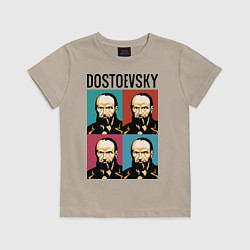Футболка хлопковая детская Dostoevsky, цвет: миндальный