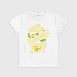 Футболка хлопковая детская Мумия, цвет: белый