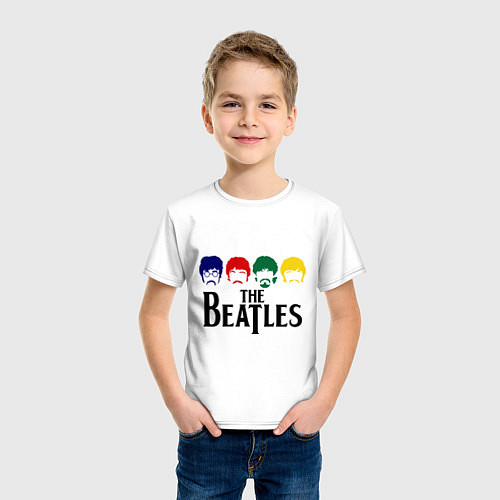 Детская футболка The Beatles Heads / Белый – фото 3