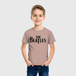 Футболка хлопковая детская The Beatles, цвет: пыльно-розовый — фото 2