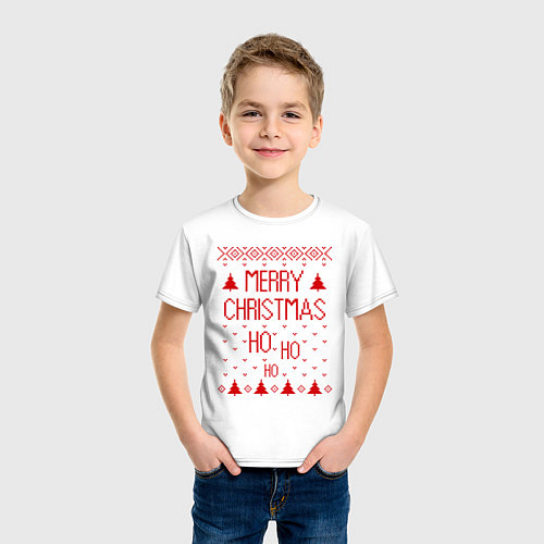 Детская футболка Merry christmas / Белый – фото 3