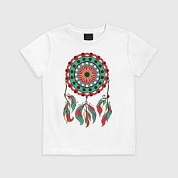 Футболка хлопковая детская Ловец снов, цвет: белый