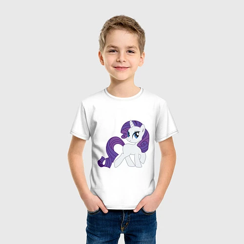Детская футболка Пони Рарити / Белый – фото 3