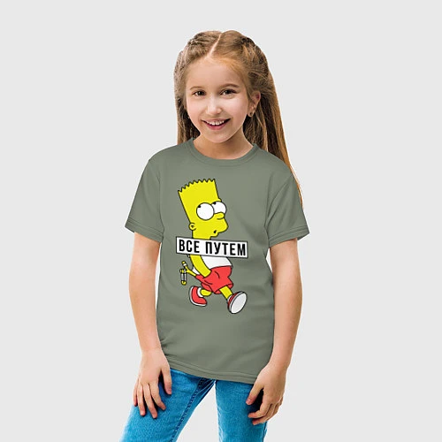 Детская футболка Барт Симпсон: Все путем / Авокадо – фото 4