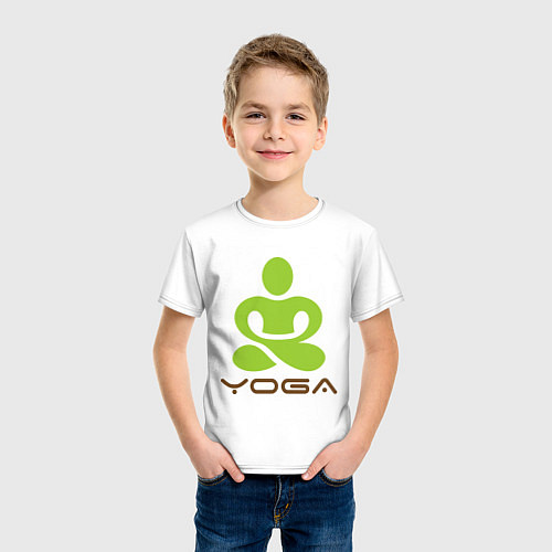 Детская футболка Йога - это здоровье / Белый – фото 3
