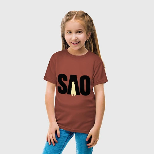 Детская футболка SAO / Кирпичный – фото 4