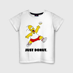 Футболка хлопковая детская Just Donut, цвет: белый