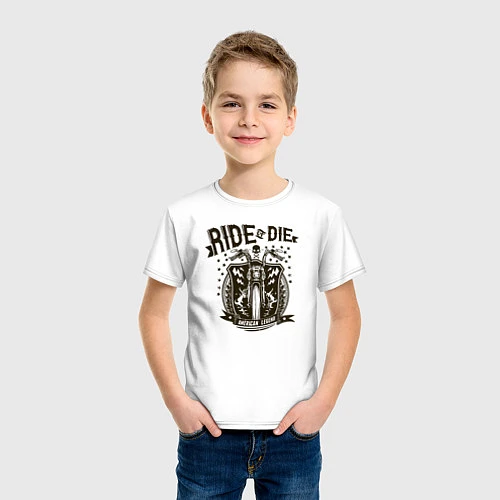 Детская футболка Ride or Die / Белый – фото 3
