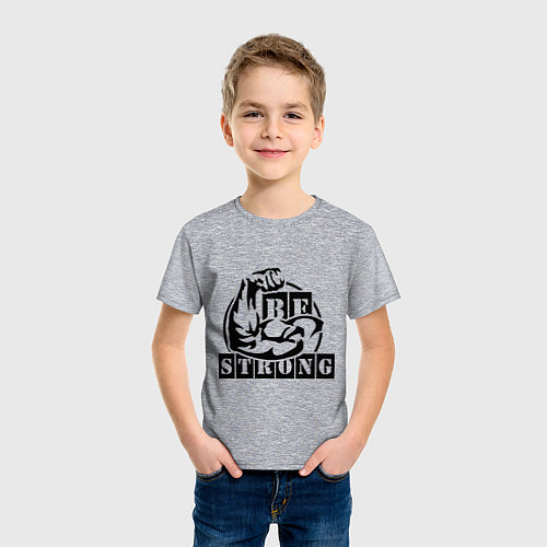 Детская футболка Be strong / Меланж – фото 3