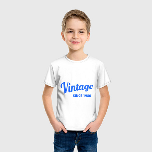 Детская футболка Vintage (since 1980) / Белый – фото 3