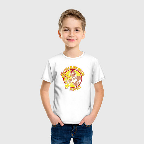 Детская футболка Йога - гриль / Белый – фото 3