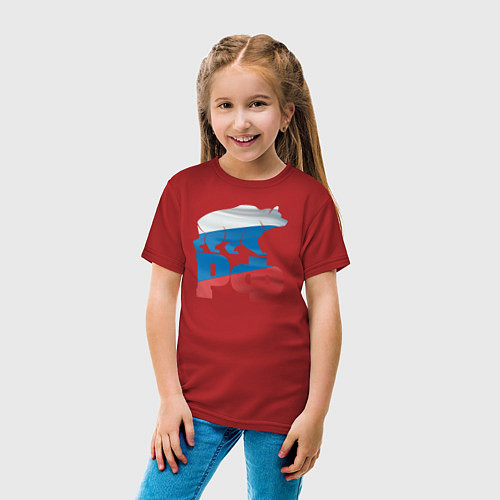 Детская футболка Российская Федерация / Красный – фото 4
