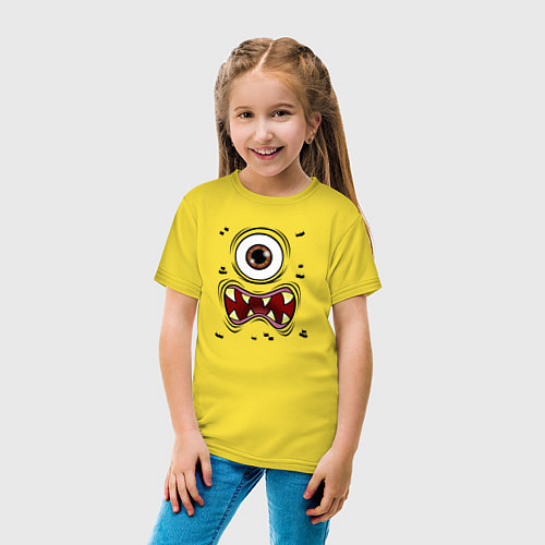 Детская футболка Глазной монстр / Желтый – фото 4