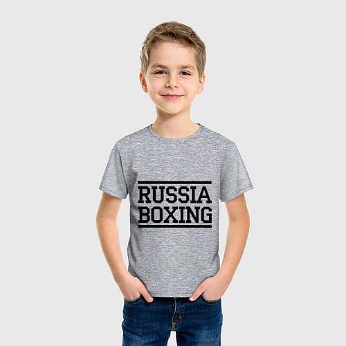 Детская футболка Russia boxing / Меланж – фото 3