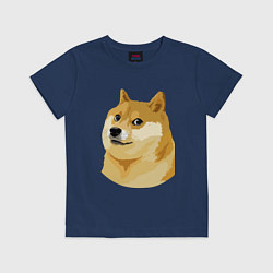 Футболка хлопковая детская Doge, цвет: тёмно-синий