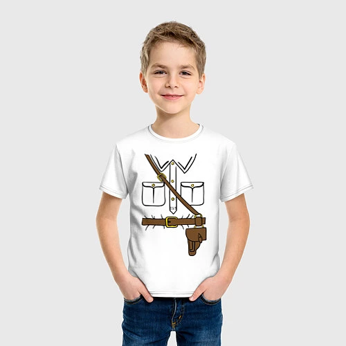 Детская футболка Военная форма / Белый – фото 3