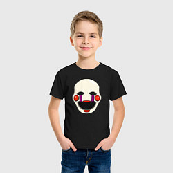 Футболка хлопковая детская Puppet FNAF Марионетка, цвет: черный — фото 2