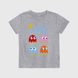 Футболка хлопковая детская Pac-Man: Usual Suspects, цвет: меланж