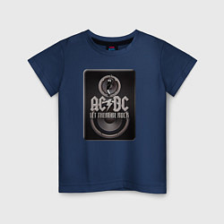 Футболка хлопковая детская AC/DC: Let there be rock, цвет: тёмно-синий