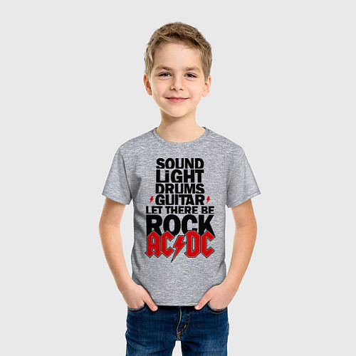 Детская футболка AC/DC Rock / Меланж – фото 3
