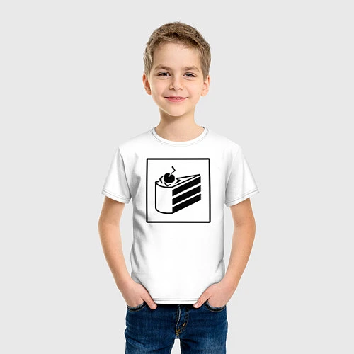 Детская футболка Portal Cake / Белый – фото 3
