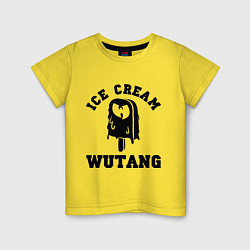 Футболка хлопковая детская Wu-Tang: Ice cream, цвет: желтый