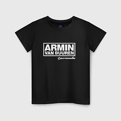 Футболка хлопковая детская Armin van Buuren, цвет: черный