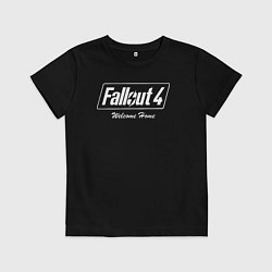 Футболка хлопковая детская Fallout 4: Welcome Home, цвет: черный