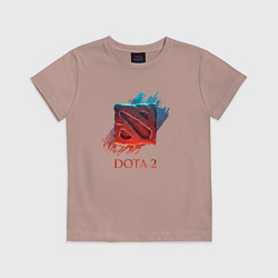 Футболка хлопковая детская Dota 2 Shadows, цвет: пыльно-розовый
