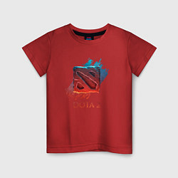 Футболка хлопковая детская Dota 2 Shadows, цвет: красный