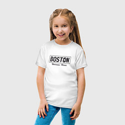 Футболка хлопковая детская Boston: Welcome Home, цвет: белый — фото 2