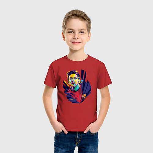 Детская футболка Messi Art / Красный – фото 3