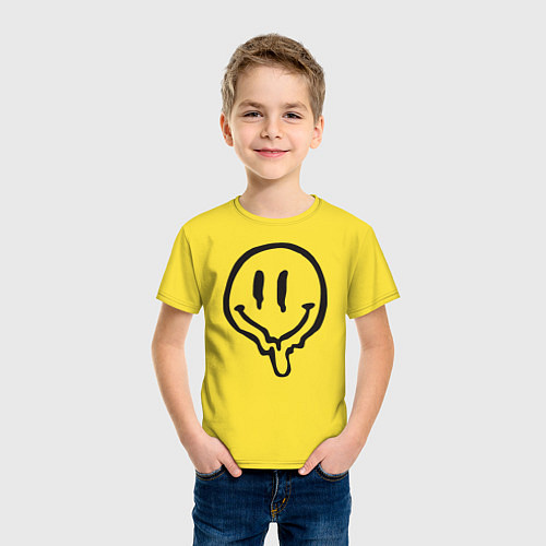 Детская футболка Liquid Smile / Желтый – фото 3