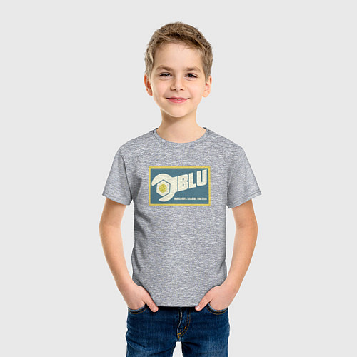 Детская футболка BLU / Меланж – фото 3